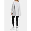 imageEXLURA Womens Spring Long Sleeve Shirts V Neck Casual Maternity Tops Loose Babydoll Pullover Dressy Tunic Blouse Outfits 2025Grey