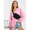 imageEXLURA Womens Spring Long Sleeve Shirts V Neck Casual Maternity Tops Loose Babydoll Pullover Dressy Tunic Blouse Outfits 2025Pink