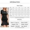 imageByinns Womens Summer Sexy Bodycon Dress Short Sleeve Ruched Round Neck Ruffle Dress Cocktail Party DressesShortsleeveblack
