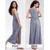 imageEXLURA Womens 2024 Summer Casual Sleeveless Maxi Maternity Dress Fit ampamp Flare Flowy Long Beach SundressBlue