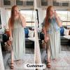 imageEXLURA Womens 2024 Summer Casual Sleeveless Maxi Maternity Dress Fit ampamp Flare Flowy Long Beach SundressGreen