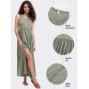 imageEXLURA Womens 2024 Summer Casual Sleeveless Maxi Maternity Dress Fit ampamp Flare Flowy Long Beach SundressGreen