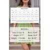 imageEXLURA Womens 2025 Summer Casual Square Neck Dresses Ruffle Short Sleeve Swiss Dot Flowy Mini DressLight Green