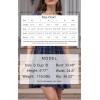 imageEXLURA Womens 2025 Summer Casual Square Neck Dresses Ruffle Short Sleeve Swiss Dot Flowy Mini DressNavy Blue
