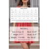 imageEXLURA Womens 2025 Summer Casual Square Neck Dresses Ruffle Short Sleeve Swiss Dot Flowy Mini DressRed