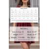 imageEXLURA Womens 2025 Summer Casual Square Neck Dresses Ruffle Short Sleeve Swiss Dot Flowy Mini DressWine Red