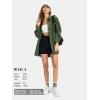 imageEXLURA Womens Corduroy Shirts Oversized Button Down Long Sleeve Jacket Shackets Loose Blouses Fall Casual OutfitsArmy Green
