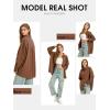 imageEXLURA Womens Corduroy Shirts Oversized Button Down Long Sleeve Jacket Shackets Loose Blouses Fall Casual OutfitsBrown