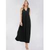 imageEXLURA Womens VNeck Sleeveless Casual Loose DressBlack