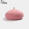 imageEXLURA Wool Beret Artist Hat French Hat Casual Solid Color Winter Hat for Women