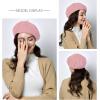imageEXLURA Wool Beret Artist Hat French Hat Casual Solid Color Winter Hat for Women