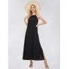 imageEXLURA Womens 2024 Summer Casual Sleeveless Beach Maxi Dress Plus Size Flowy Long Dress with Pockets Vacation OutfitBlack