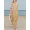 imageEXLURA Womens 2024 Summer Casual Sleeveless Beach Maxi Dress Plus Size Flowy Long Dress with Pockets Vacation OutfitKhaki