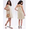 imageEXLURA Womens 2024 Summer Spaghetti Strap Casual Tiered Mini Dress Boho Beach Babydoll Petite Dress SundressesApricot