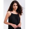 imageEXLURA Womens 2024 Summer Spaghetti Strap Casual Tiered Mini Dress Boho Beach Babydoll Petite Dress SundressesBlack