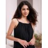 imageEXLURA Womens 2024 Summer Spaghetti Strap Casual Tiered Mini Dress Boho Beach Babydoll Petite Dress SundressesBlack