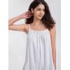 imageEXLURA Womens 2024 Summer Spaghetti Strap Casual Tiered Mini Dress Boho Beach Babydoll Petite Dress SundressesWhite