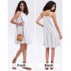 imageEXLURA Womens 2024 Summer Spaghetti Strap Casual Tiered Mini Dress Boho Beach Babydoll Petite Dress SundressesWhite