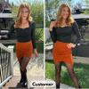 imageEXLURA Womens Bodycon Ruched Tulip Mini Skirt Elastic High Waist Asymmetrical Short SkirtsBrown