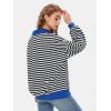 imageEXLURA Womens Oversized Sweatshirt for Women 2024 Fall Button Striped Long Sleeve Shirts Hoodies Preppy Top Y2K OutfitsBlack White