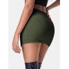 imageEXLURA Womens Plaid Bodycon Mini Skirts Sexy Stretch High Waist Tulip Hem Short Skirt 2025 Trendy Winter Y2K Fashion ClothesArmy Green
