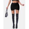 imageEXLURA Womens Plaid Bodycon Mini Skirts Sexy Stretch High Waist Tulip Hem Short Skirt 2025 Trendy Winter Y2K Fashion ClothesBlack