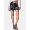 imageEXLURA Womens Plaid Bodycon Mini Skirts Sexy Stretch High Waist Tulip Hem Short Skirt 2025 Trendy Winter Y2K Fashion ClothesBlack Plaid