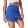 imageEXLURA Womens Plaid Bodycon Mini Skirts Sexy Stretch High Waist Tulip Hem Short Skirt 2025 Trendy Winter Y2K Fashion ClothesBlue