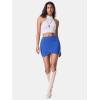 imageEXLURA Womens Plaid Bodycon Mini Skirts Sexy Stretch High Waist Tulip Hem Short Skirt 2025 Trendy Winter Y2K Fashion ClothesBlue