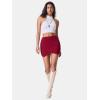 imageEXLURA Womens Plaid Bodycon Mini Skirts Sexy Stretch High Waist Tulip Hem Short Skirt 2025 Trendy Winter Y2K Fashion ClothesRed