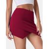imageEXLURA Womens Plaid Bodycon Mini Skirts Sexy Stretch High Waist Tulip Hem Short Skirt 2025 Trendy Winter Y2K Fashion ClothesRed