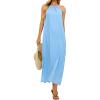 imageEXLURA Womens 2024 Summer Casual Sleeveless Beach Maxi Dress Plus Size Flowy Long Dress with Pockets Vacation OutfitBlue