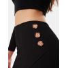 imageEXLURA Womens Elastic High Waisted Button Mini Skirts Sexy Bodycon Pencil Short Skirts Slim Fit Party Date Night Skirt 2024Black