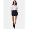 imageEXLURA Womens Elastic High Waisted Button Mini Skirts Sexy Bodycon Pencil Short Skirts Slim Fit Party Date Night Skirt 2024Dark Blue