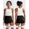 imageEXLURA Womens High Elastic Waist Bodycon Asymmetrical Skorts Short Mini Skirt with ShortsBlack