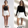 imageEXLURA Womens High Elastic Waist Bodycon Asymmetrical Skorts Short Mini Skirt with ShortsWhite