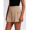 imageEXLURA Womens Mini Cargo Skirt 2024 High Waisted Activewear Skort Summer Y2K Skirt Shorts with Flap Pockets