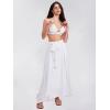 imageEXLURA Womens Summer Casual Split Hem Maxi Skirt Sexy Flowy Vacation Beach Long SkirtsWhite