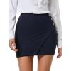 imageEXLURA Womens Elastic High Waisted Button Mini Skirts Sexy Bodycon Pencil Short Skirts Slim Fit Party Date Night Skirt 2024Dark Blue