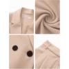 imageEXLURA Womens Business Blazer and High Elastic Waist Pant Suit Set Loose Fit Casual Fall Winter 2 Piece Suits for WorkApricot
