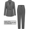 imageEXLURA Womens Business Blazer and High Elastic Waist Pant Suit Set Loose Fit Casual Fall Winter 2 Piece Suits for WorkDark Grey