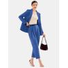 imageEXLURA Womens Business Blazer and High Elastic Waist Pant Suit Set Loose Fit Casual Fall Winter 2 Piece Suits for WorkRoyal Blue