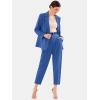 imageEXLURA Womens Business Blazer and High Elastic Waist Pant Suit Set Loose Fit Casual Fall Winter 2 Piece Suits for WorkRoyal Blue