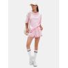 imageEXLURA Womens Summer Two Piece Sets Lounge Tracksuit Outfits Sweatsuit Casual Short Sleeve Tops and Shorts with Pockets 2025Pink