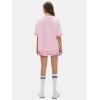 imageEXLURA Womens Summer Two Piece Sets Lounge Tracksuit Outfits Sweatsuit Casual Short Sleeve Tops and Shorts with Pockets 2025Pink