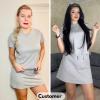 imageEXLURA Womens Casual Summer 2 Piece Short Skirt Sets Short Sleeve Tshirt And Tennis Skort Dressy Matching SweatsuitsGrey