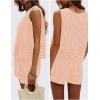 imageEXLURA Womens Summer 2 Piece Outfits Sleeveless Tank Top Matching Shorts Sets Cotton Striped Sweatsuits Vacation Beach 2025Orange