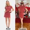 imageEXLURA Womens Casual Summer 2 Piece Short Skirt Sets Short Sleeve Tshirt And Tennis Skort Dressy Cotton Matching SweatsuitsDark Red