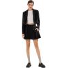 imageEXLURA Womens Business Casual Blazer Suit Sets and Pleated Mini Skirt 2 Piece Outfits Trendy Long Sleeve Y2K Clothes 2025Black