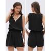 imageEXLURA Womens Summer 2 Piece Sets Sleeveless V Neck Knotted Tank Tops Shorts Matching Sets Vacation Cruise Beach Outfits 2025Black